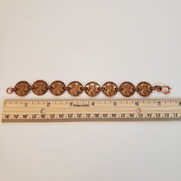 Copper 8 Real Penny Bracelet - Unbranded - Picture 6 of 9